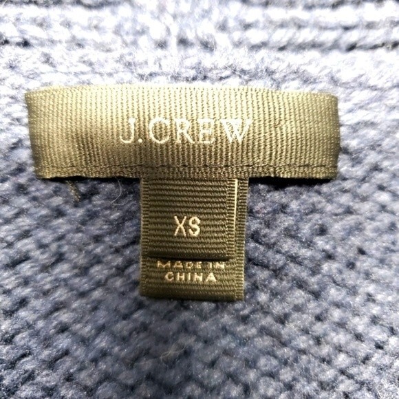 J.Crew Long Open Cardigan Sweater Cotton Blend Blue Size XS - Picture 4 of 7